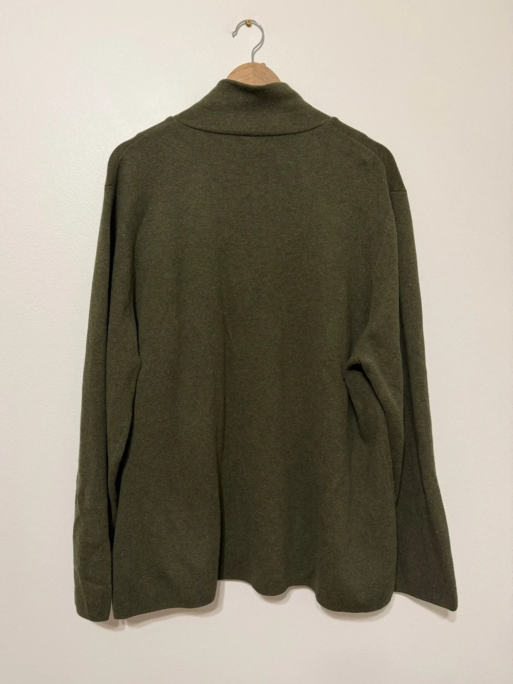 J. CREW Schoolboy Sweater Blazer Olive Green Size 3X Cotton Cardigan Knit